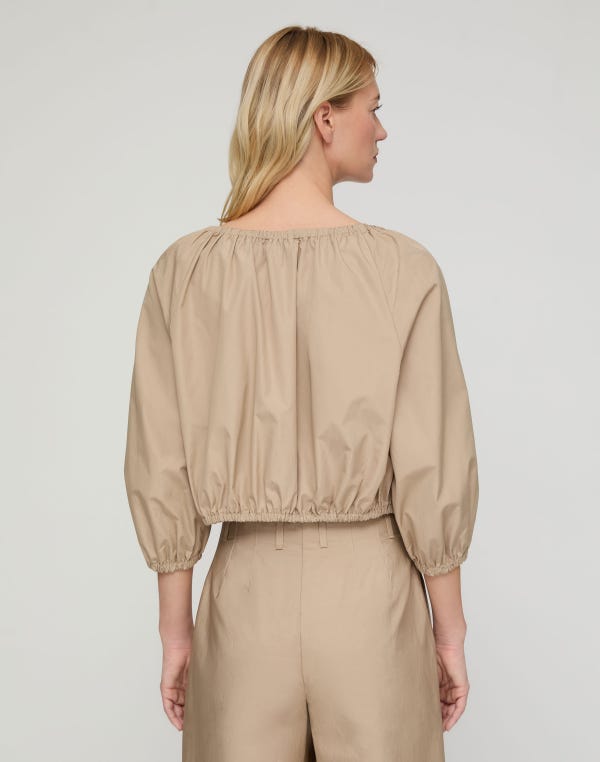 Lafayette148 Organic Cotton Poplin Cropped Jacket