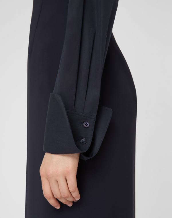 Lafayette148 Organic Cotton Poplin Fitted Shirt
