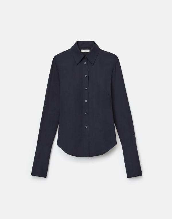 lafayette148 Organic Cotton Poplin Fitted Shirt