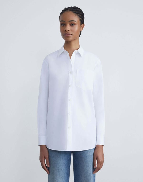 Lafayette148 Organic Cotton Poplin Oversized Shirt