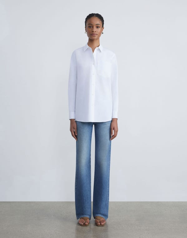 Lafayette148 Organic Cotton Poplin Oversized Shirt