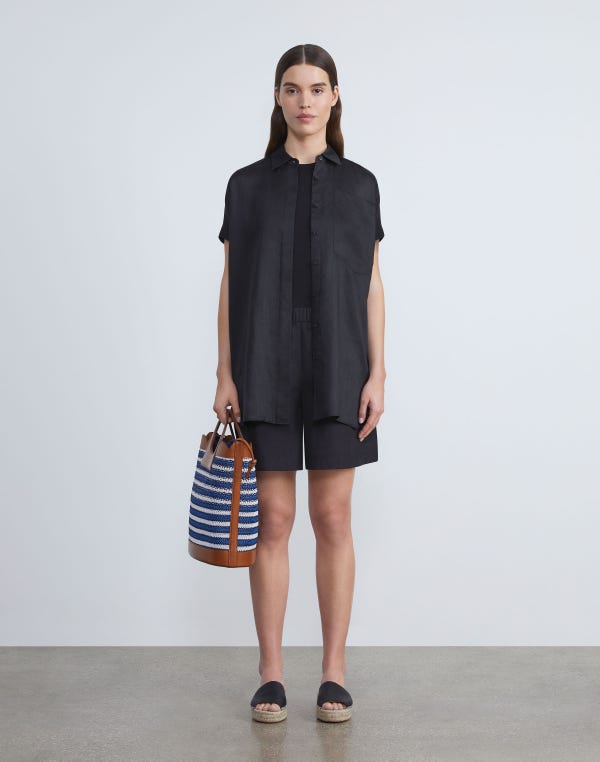 Lafayette148 Organic Cotton Poplin Riverside Short