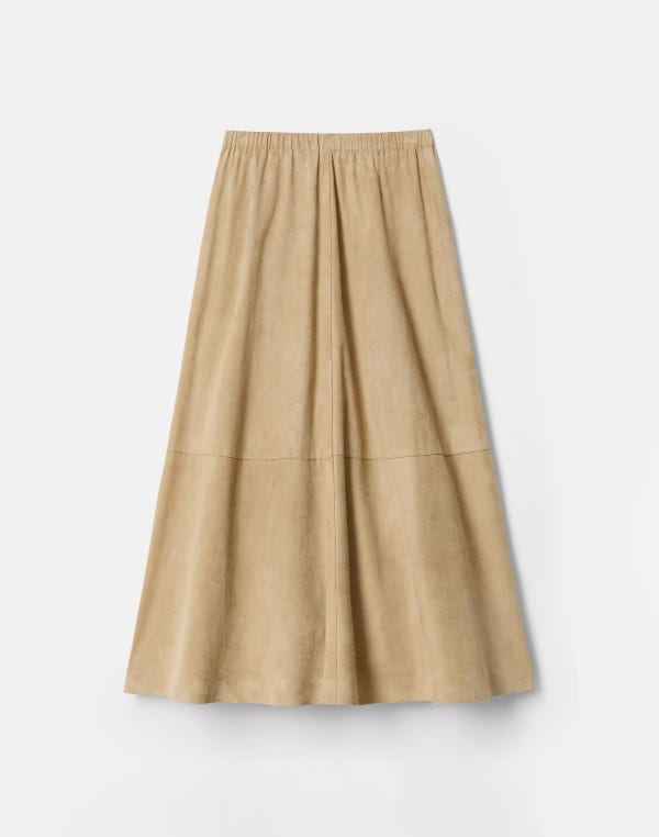 lafayette148 Paperfine Suede Midi Skirt