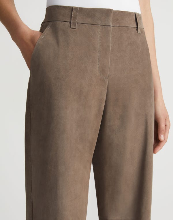 Lafayette148 Paperfine Suede Sullivan Pant