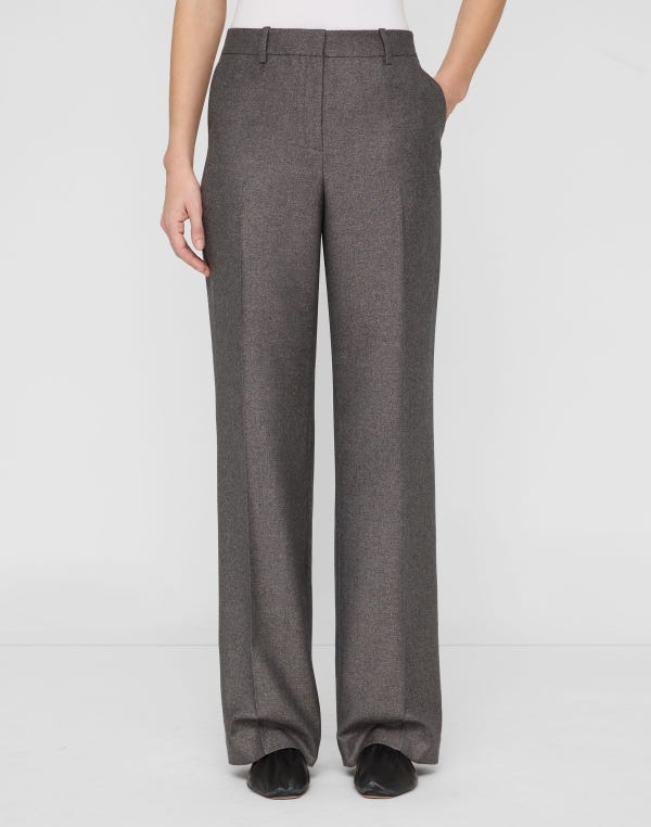 Lafayette148 Pixelated Wool Twill Gates Pant