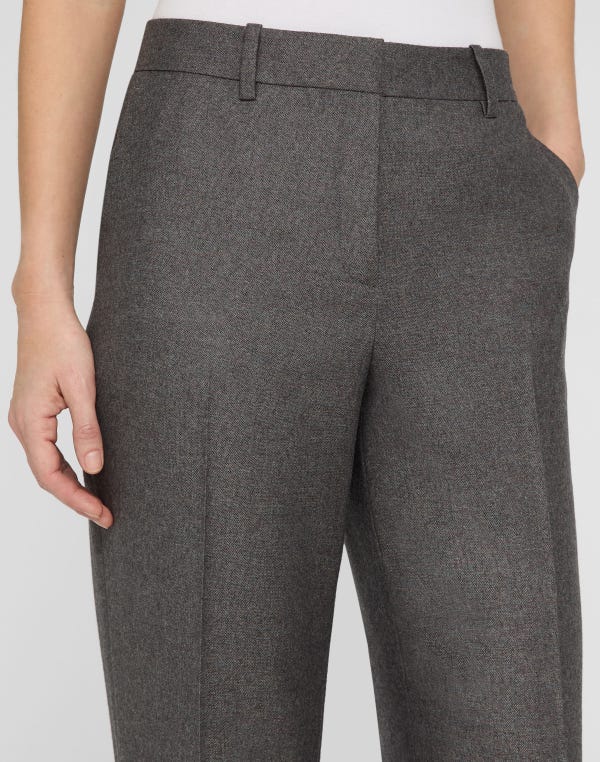 Lafayette148 Pixelated Wool Twill Gates Pant