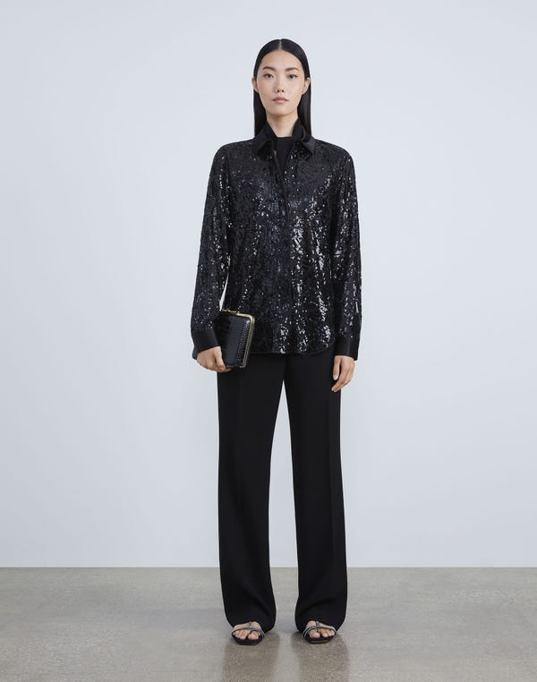 Lafayette148 Responsible Finesse Crepe Gates Pant