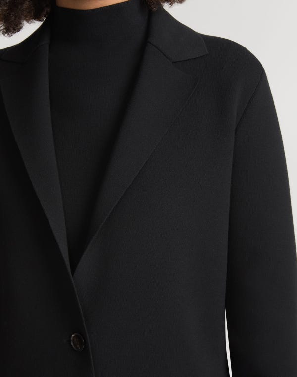 Lafayette148 Responsible Matte Crepe Knit Blazer