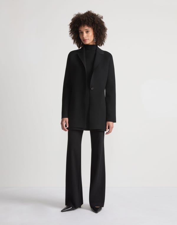 Lafayette148 Responsible Matte Crepe Knit Blazer