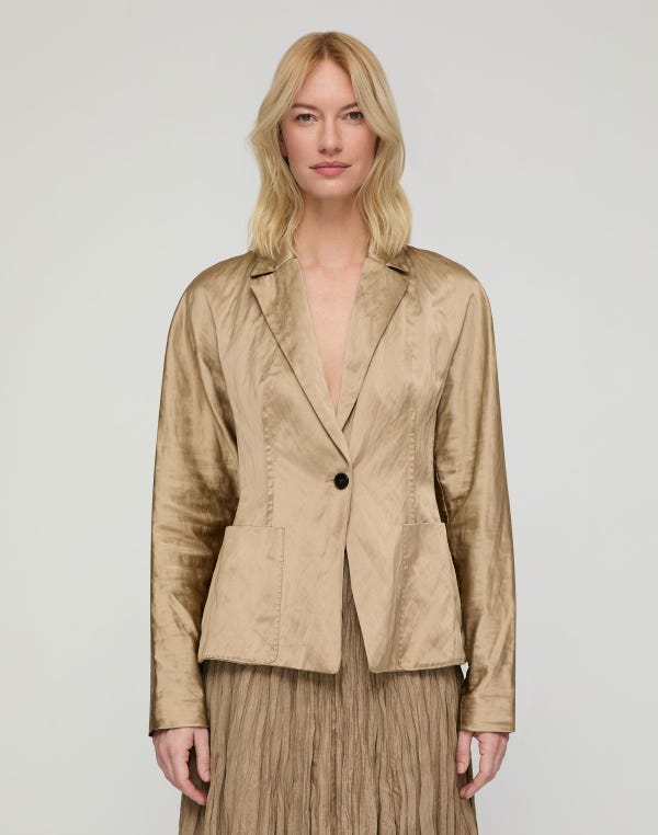 Lafayette148 Satin Pintuck Back Jacket