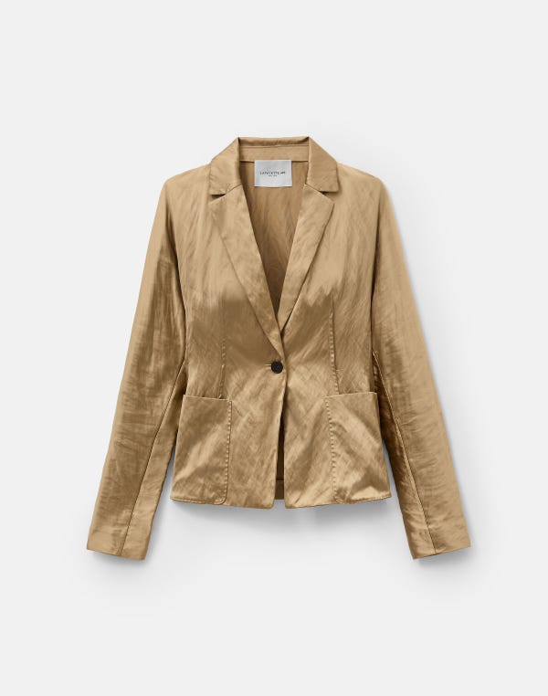 lafayette148 Satin Pintuck Back Jacket