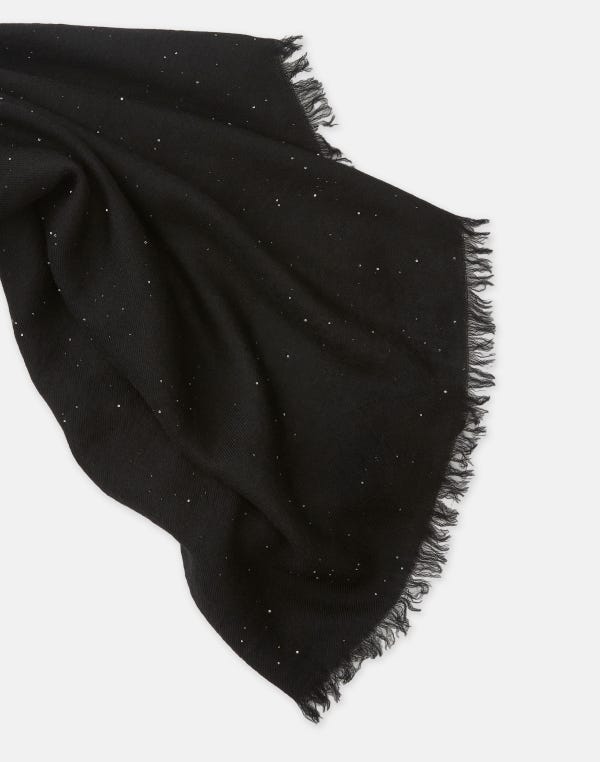 Lafayette148 Sequin Wool Shawl