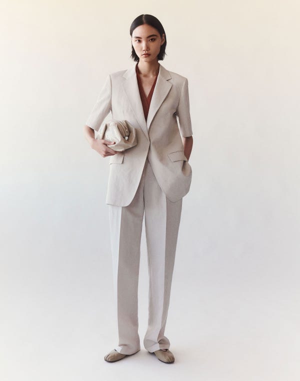 Lafayette148 Silk-Linen Gates Pant