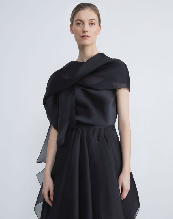 Lafayette148 Silk Organza Stole