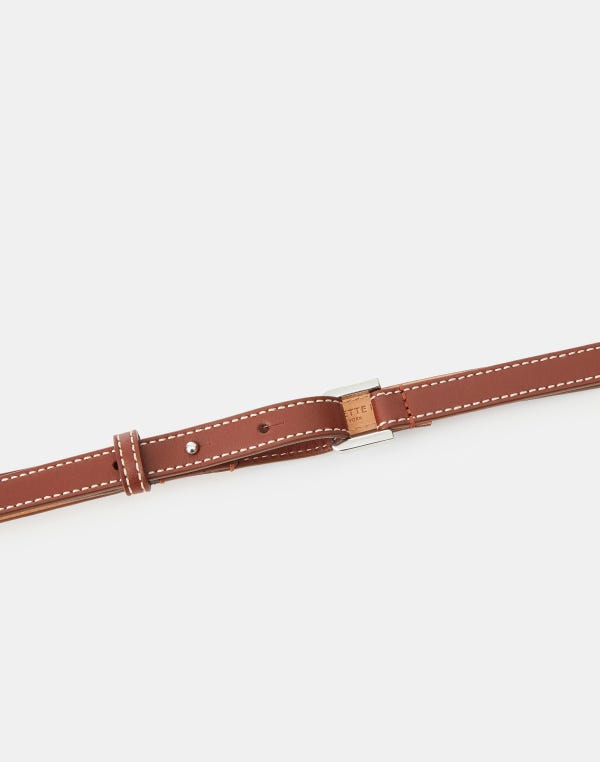 Lafayette148 Soft Calfskin Leather Skinny Belt