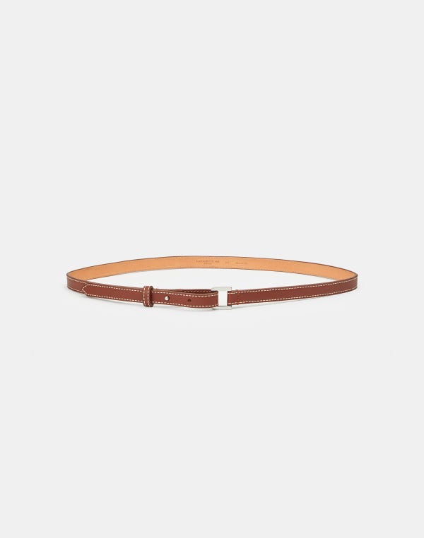 lafayette148 Soft Calfskin Leather Skinny Belt