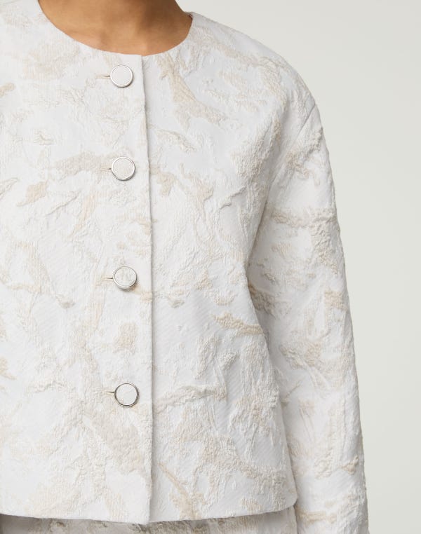 Lafayette148 Speckled Glaze Jacquard Jacket