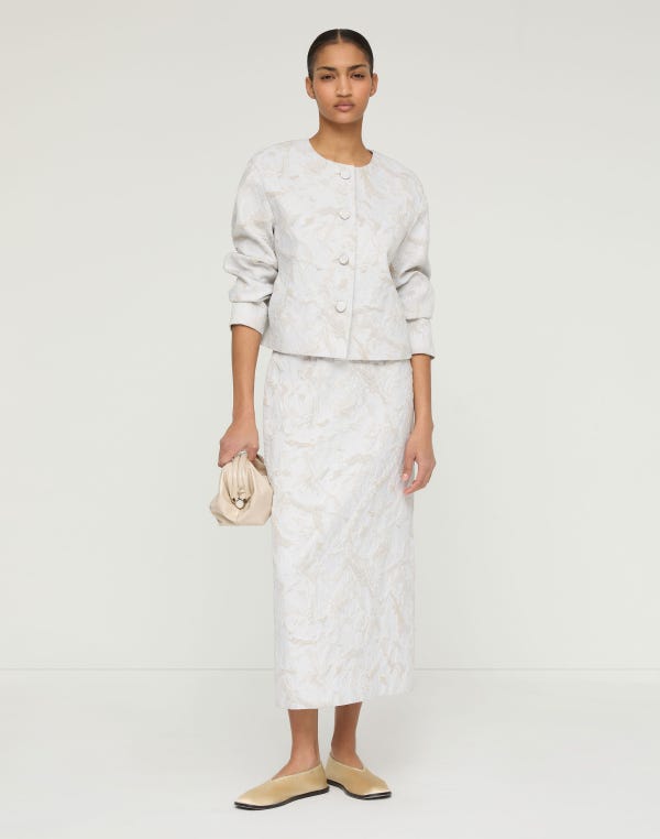 Lafayette148 Speckled Glaze Jacquard Jacket