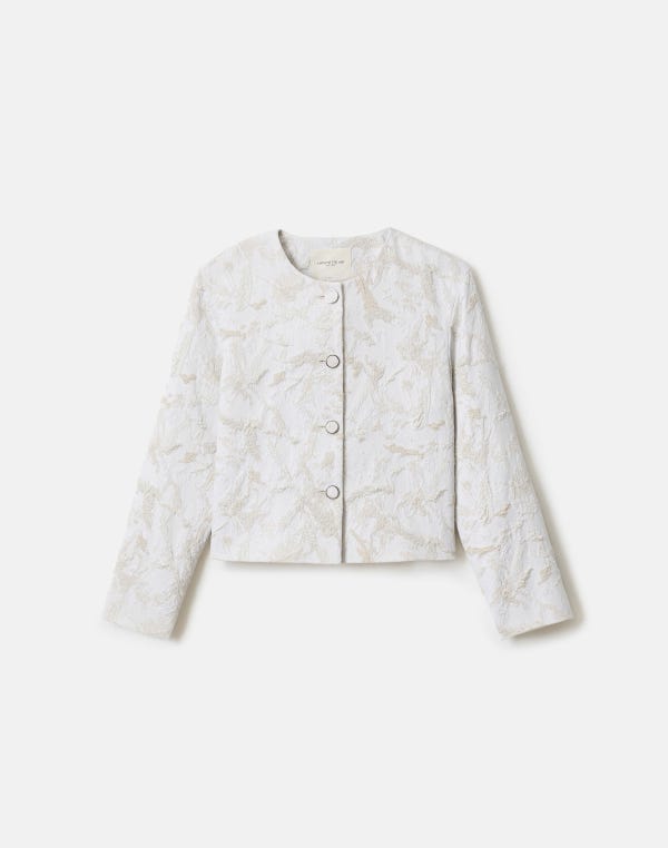 lafayette148 Speckled Glaze Jacquard Jacket
