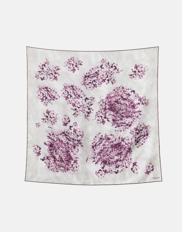 lafayette148 Spotted Glaze Print Silk Twill Scarf