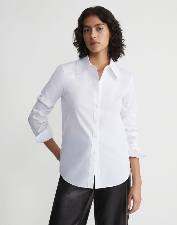 Lafayette148 Stretch Cotton Slim Shirt