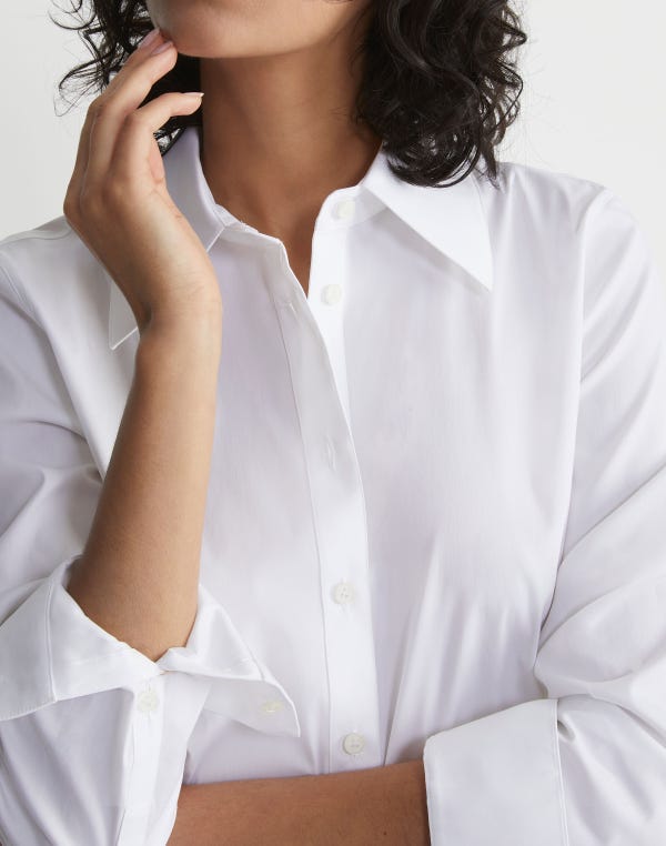 Lafayette148 Stretch Cotton Slim Shirt