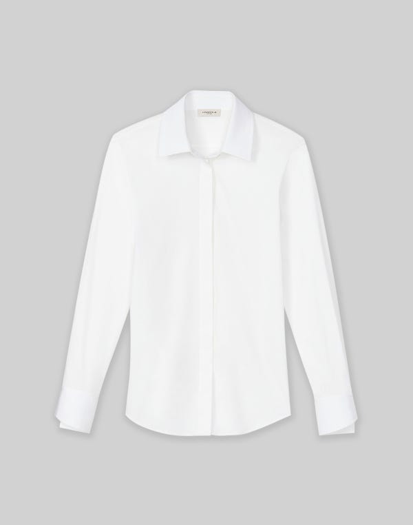 lafayette148 Stretch Cotton Straight Shirt