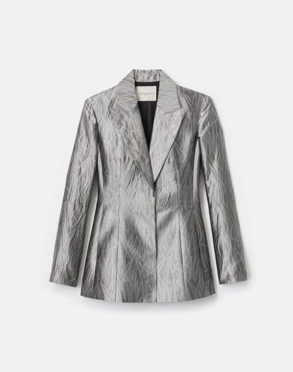 lafayette148 Tassel Jacquard Fitted Blazer