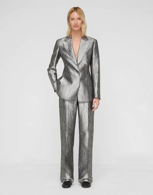 Lafayette148 Tassel Jacquard Gates Pant