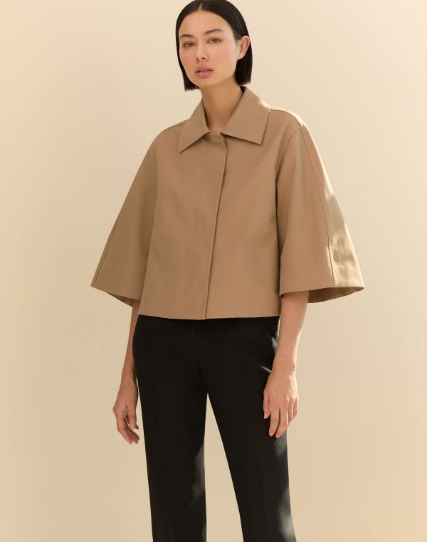Lafayette148 Techno Stretch Twill Cropped Jacket