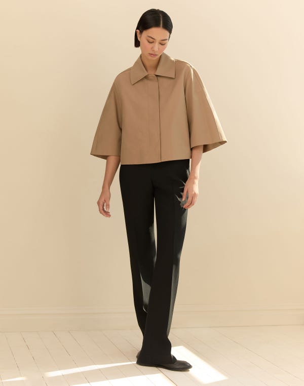 Lafayette148 Techno Stretch Twill Cropped Jacket