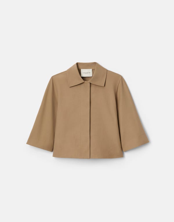 lafayette148 Techno Stretch Twill Cropped Jacket