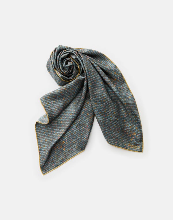 Lafayette148 Textile Print Silk Twill Scarf
