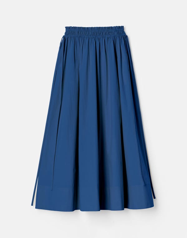 lafayette148 Travel Cotton Gathered Waist Skirt