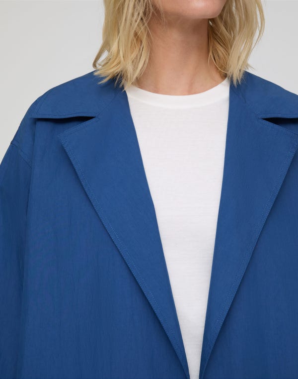 Lafayette148 Travel Cotton Oversized Trench Coat