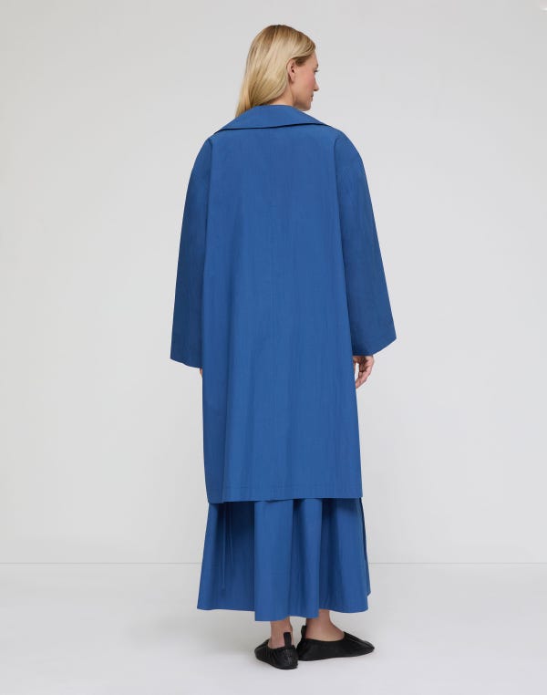 Lafayette148 Travel Cotton Oversized Trench Coat