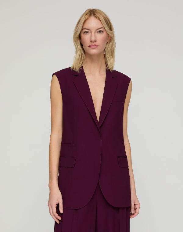 Lafayette148 Tropical Wool Neapolitan Vest