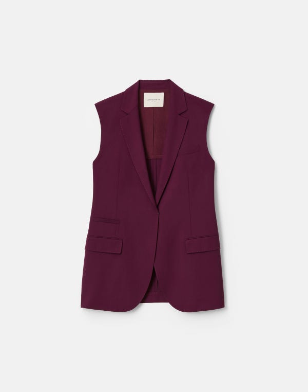 lafayette148 Tropical Wool Neapolitan Vest