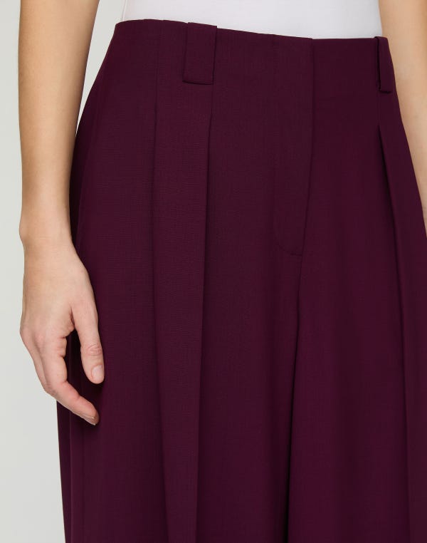 Lafayette148 Tropical Wool Wyatt Wide Leg Pant