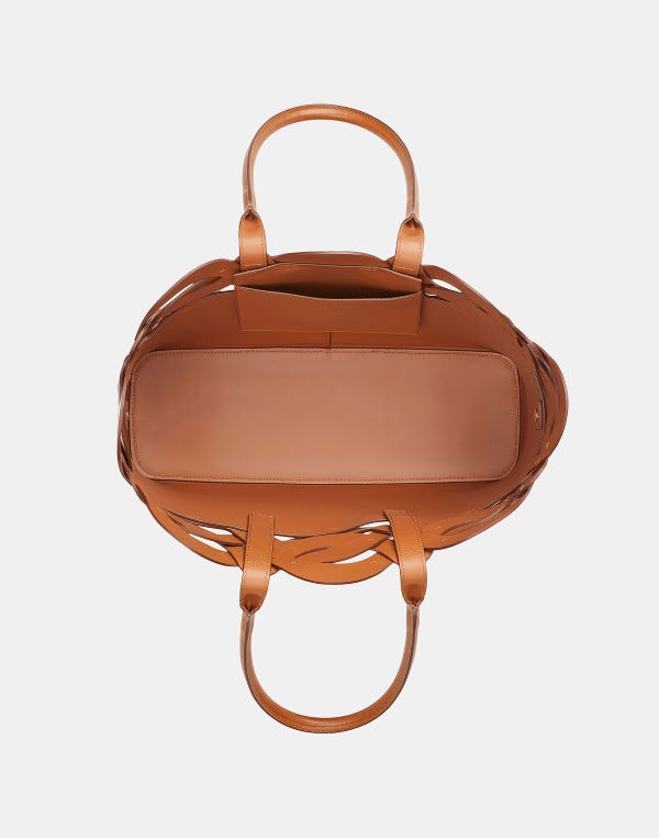 Lafayette148 Vachetta Leather 8 Knot Tote—Large