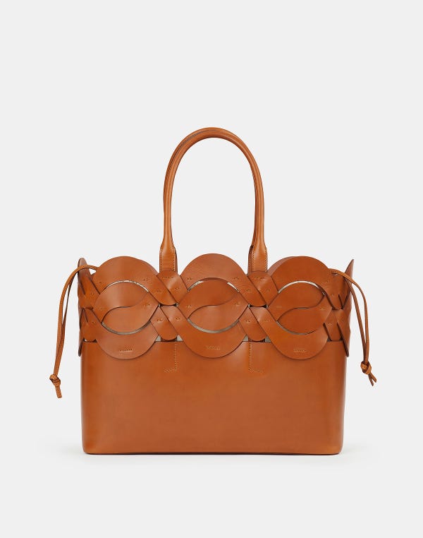 lafayette148 Vachetta Leather 8 Knot Tote—Large