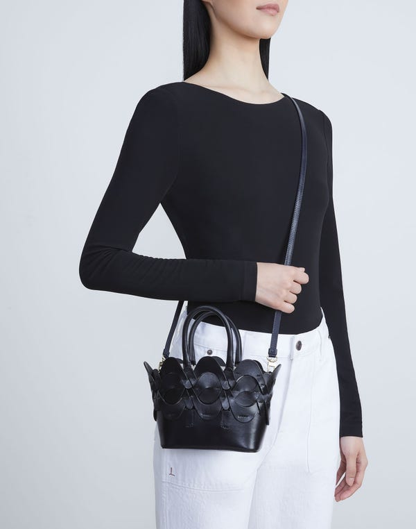 Lafayette148 Vachetta Leather 8 Knot Tote—Mini