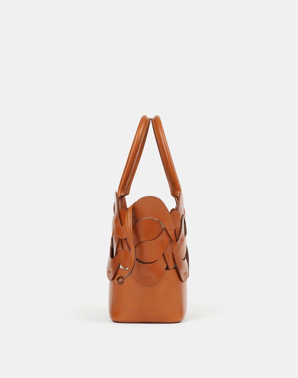 Lafayette148 Vachetta Leather 8 Knot Tote—Small