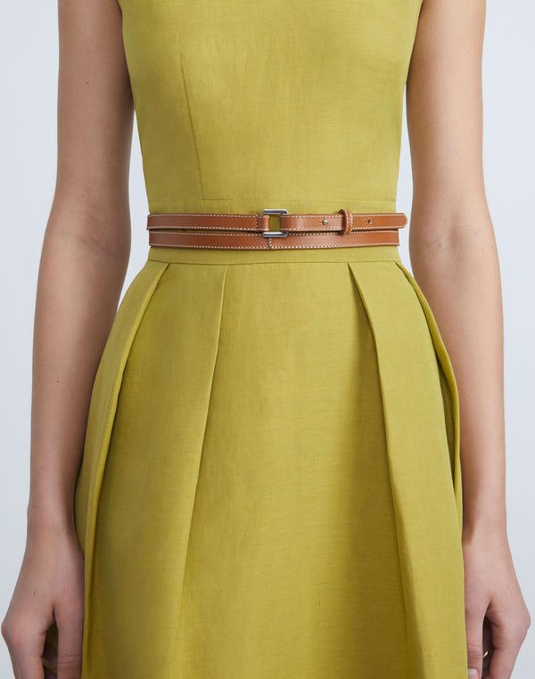 Lafayette148 Vachetta Leather Double Wrap Belt