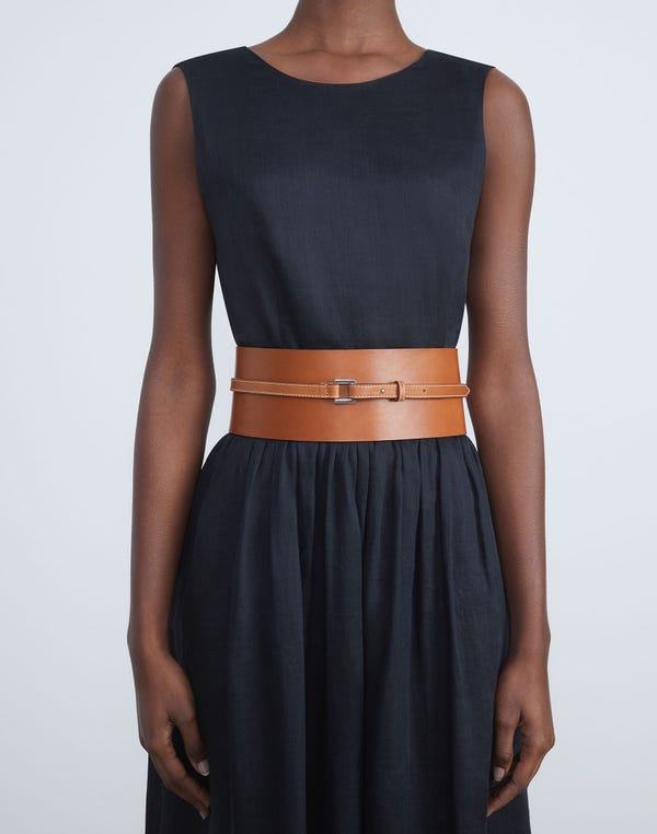 Lafayette148 Vachetta Leather Obi Belt