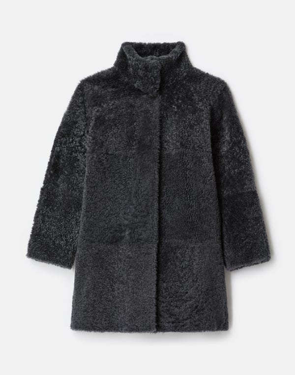 lafayette148 Wavy Shearling Reversible Coat