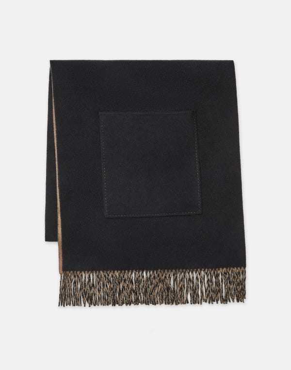 lafayette148 Wool-Cashmere Pocket Shawl