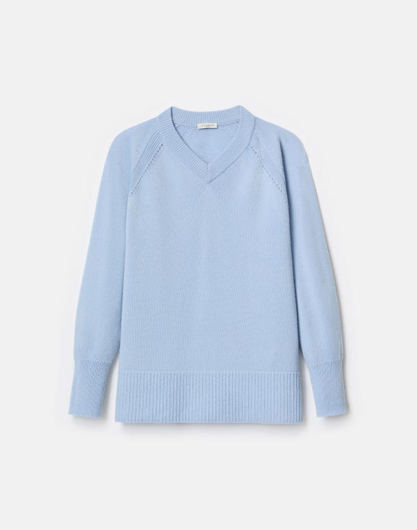 lafayette148 Wool-Cashmere V-Neck Sweater