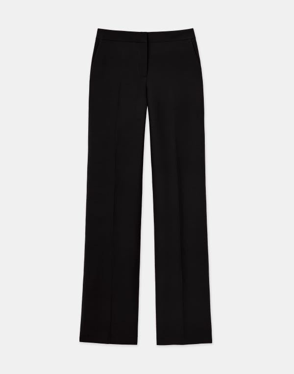 lafayette148 Wool-Silk Crepe Gates Pant