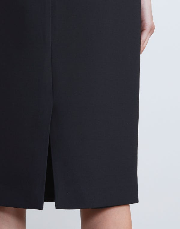 Lafayette148 Wool-Silk Crepe Pencil Skirt